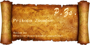 Prikopa Zsombor névjegykártya