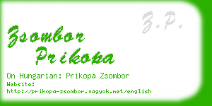 zsombor prikopa business card